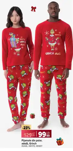 Carrefour Pijamale din polar, adulţi, Grinch Ofertă