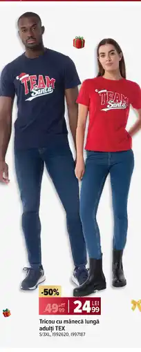 Carrefour Tricou cu mânecă lungă adulţi Tex Ofertă