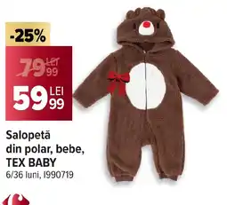 Carrefour Salopetǎ din polar, bebe, Tex Baby Ofertă