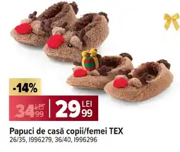 Carrefour Papuci de casă copii/femei Tex Ofertă