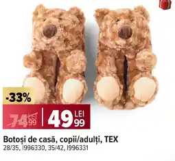 Carrefour Botoși de casă, copii/adulți, TEX Ofertă