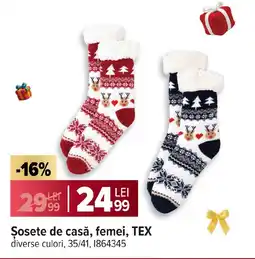 Carrefour Şosete de casă, femei, TEX Ofertă