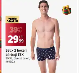 Carrefour Set x 2 boxeri bărbaţi TEX Ofertă