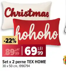 Carrefour Set x 2 perne TEX HOME Ofertă