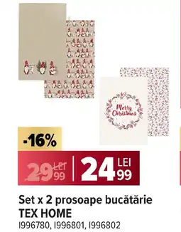 Carrefour Set x 2 prosoape bucătărie TEX HOME Ofertă