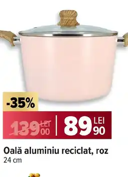 Carrefour Oală aluminiu reciclat, roz Ofertă