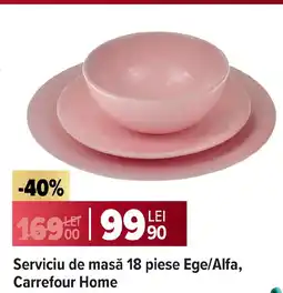 Carrefour Serviciu de masă 18 piese Ege/Alfa, Carrefour Home Ofertă