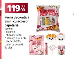 Carrefour Pernǎ decorativǎ Sushi cu accesorii papetărie Ofertă