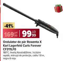 Carrefour Ondulator de păr Rowenta X Karl Lagerfeld Curls Forever CF311LFO Ofertă