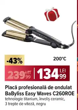 Carrefour Placă profesională de ondulat BaByliss Easy Waves C260ROE Ofertă