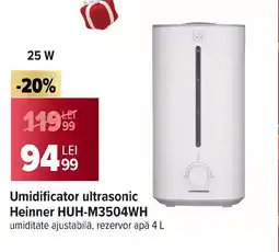 Carrefour Umidificator ultrasonic Heinner HUH-M3504WH Ofertă