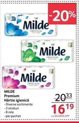 Selgros MILDE Premium Hârtie igienicǎ Ofertă