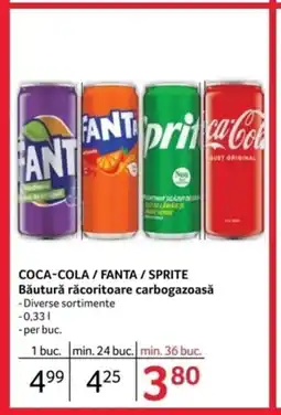 Selgros COCA-COLA / FANTA / SPRITE Băutură răcoritoare carbogazoasă Ofertă