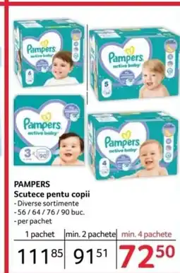 Selgros PAMPERS Scutece pentu copii Ofertă