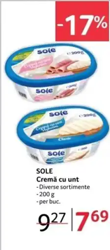 Selgros SOLE Cremă cu unt Ofertă