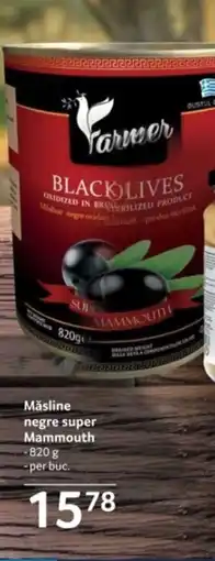 Selgros Farmer Măsline negre super Mammouth Ofertă