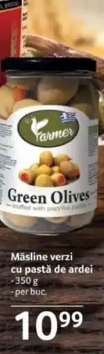 Selgros Farmer Măsline verzi cu pastă de ardei Ofertă