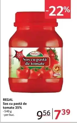 Selgros REGAL Sos cu pastă de tomate 35% Ofertă