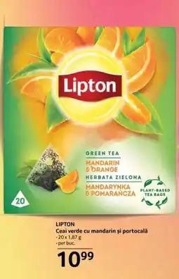 Selgros LIPTON Ceai verde cu mandarin şi portocalǎ Ofertă