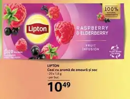 Selgros LIPTON Ceai cu aromă de zmeură şi soc Ofertă