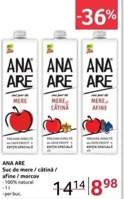 Selgros ANA ARE Suc de mere / cătină / afine/morcov Ofertă