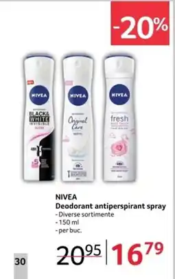 Selgros NIVEA Deodorant antiperspirant spray Ofertă