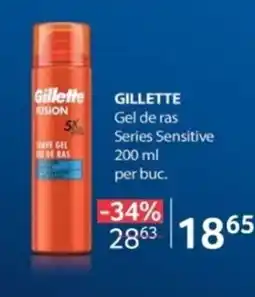 Selgros GILLETTE Gel de ras Series Sensitive Ofertă
