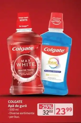 Selgros COLGATE Apǎ de gurǎ Ofertă