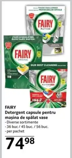Selgros FAIRY Detergent capsule pentru maşina de spălat vase Ofertă
