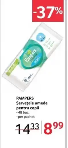 Selgros PAMPERS Şerveţele umede pentru copii Ofertă