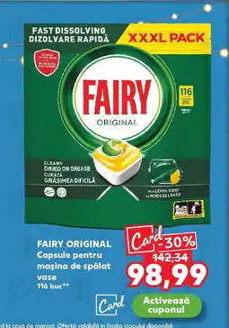 Kaufland FAIRY Original Capsule pentru maşina de spălat vase Ofertă