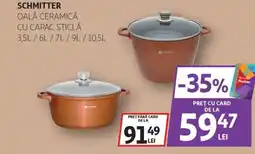 Auchan Schmitter Oală ceramică cu capac sticlă Ofertă