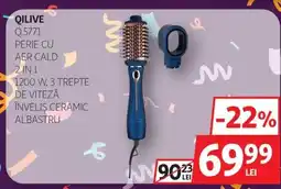 Auchan QILIVE Q.5771 Perie cu aer cald 2 in 1 Ofertă