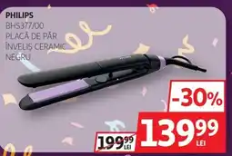 Auchan PHILIPS BHS377/00 Placă de păr înveliş ceramic negru Ofertă