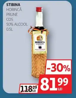 Auchan Stibina Horincă prune cos 50% alcool Ofertă