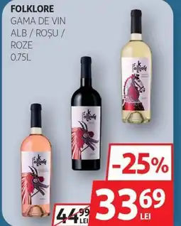 Auchan Folklore gama de vin alb / roșu / roze Ofertă