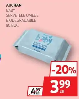 Auchan Auchan Servețele umede biodegradabile Ofertă
