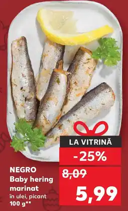 Kaufland NEGRO Baby hering marinat Ofertă