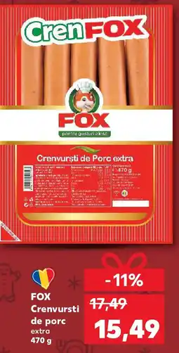 Kaufland FOX Crenvursti de porc extra Ofertă
