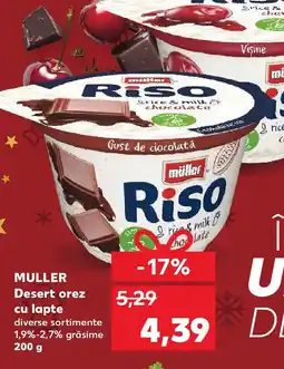 Kaufland MULLER Desert orez cu lapte Ofertă