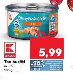 Kaufland Ton bucăţi în ulei Ofertă