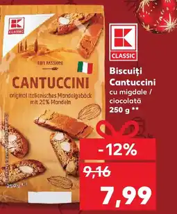 Kaufland Biscuiți Cantuccini cu migdale / ciocolată Ofertă
