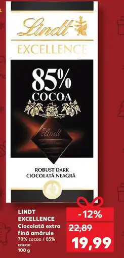 Kaufland LINDT EXCELLENCE Ciocolată extra fină amăruie Ofertă