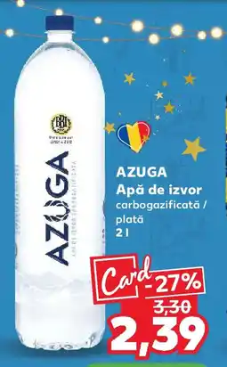 Kaufland AZUGA Apă de izvor carbogazificată / plată Ofertă