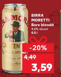 Kaufland BIRRA MORETTI Bere blondă Ofertă