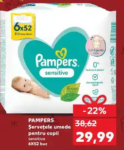 Kaufland PAMPERS Şerveţele umede pentru copii sensitive Ofertă