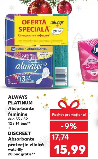 Kaufland ALWAYS PLATINUM Absorbante feminine Ofertă