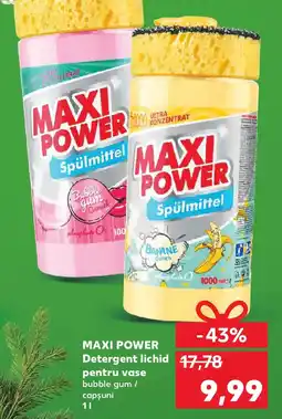 Kaufland MAXI POWER Detergent lichid pentru vase bubble gum / capşuni Ofertă