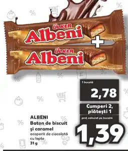 Kaufland ALBENI Baton de biscuit şi caramel Ofertă