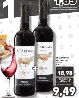 Kaufland EL CARISMA Vin rosu sec Reserva Ofertă